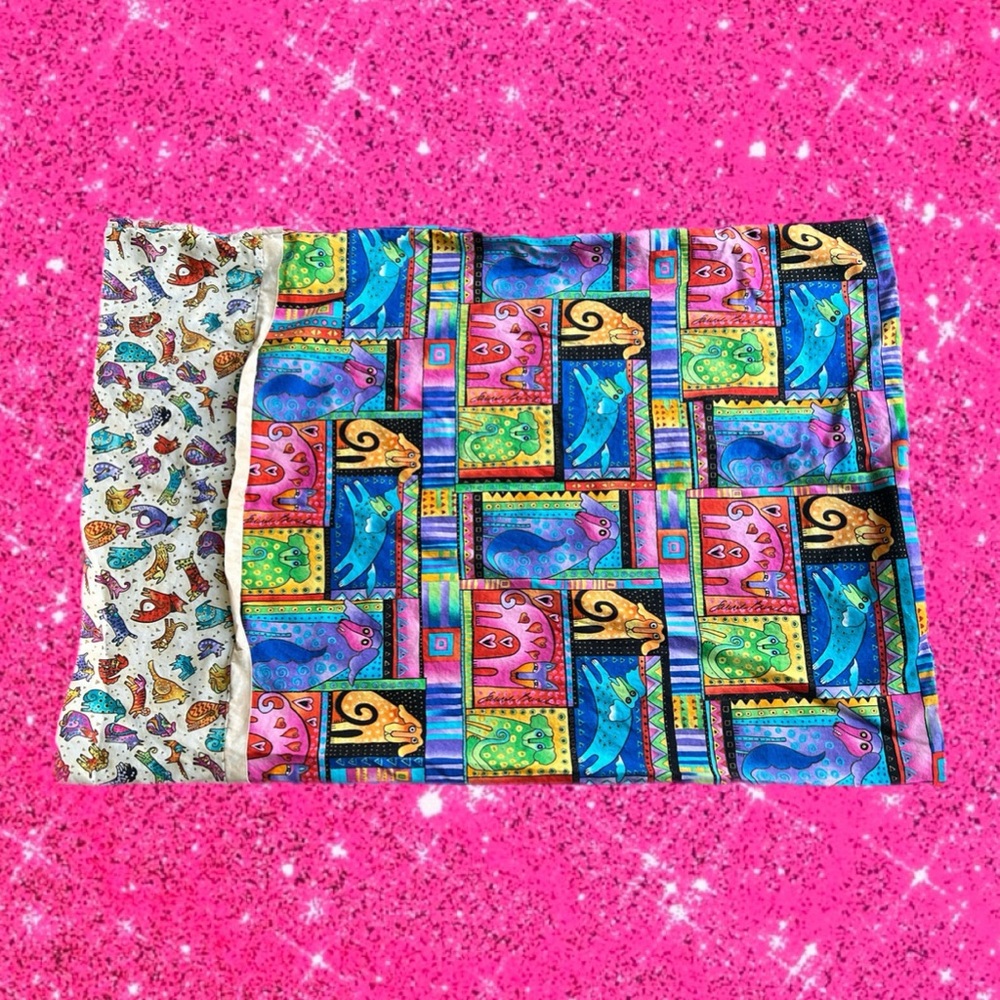 Laurel burch Filines & Canines Pillowcase 🌺🌈🐕